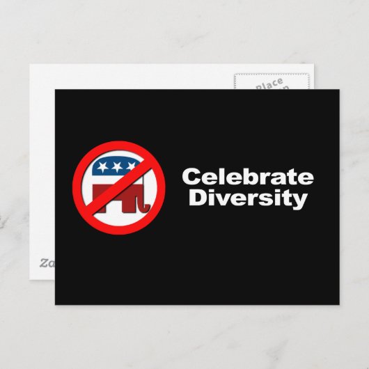 Antirepublikaner - Diversity feiern Postkarte (Vorne/Hinten)