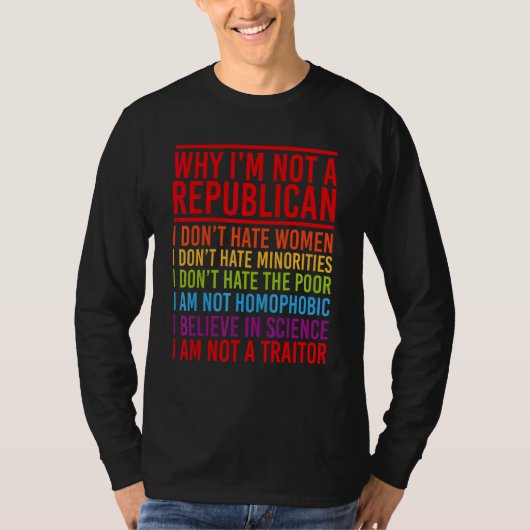 Antirepublikaner Warum ich kein Republikaner bin T-Shirt (Vorderseite)