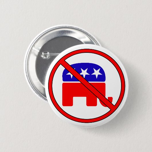 Antirepublikanischer Elefant Button (Vorne & Hinten)