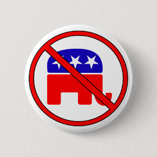 Antirepublikanischer Elefant Button