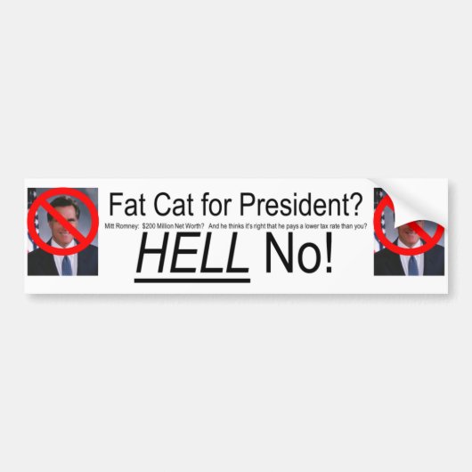 AntiRomney Autoaufkleber (Vorne)