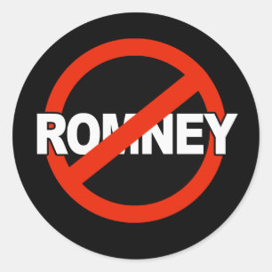AntiRomney Name - .png Runder Aufkleber