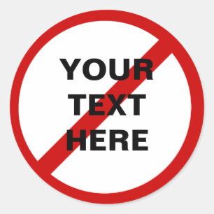 Antischablonen-Kreis mit Hieb Runder Aufkleber