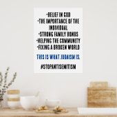 Antisemitismus stoppen Was Judaismus wirklich ist Poster (Küche)