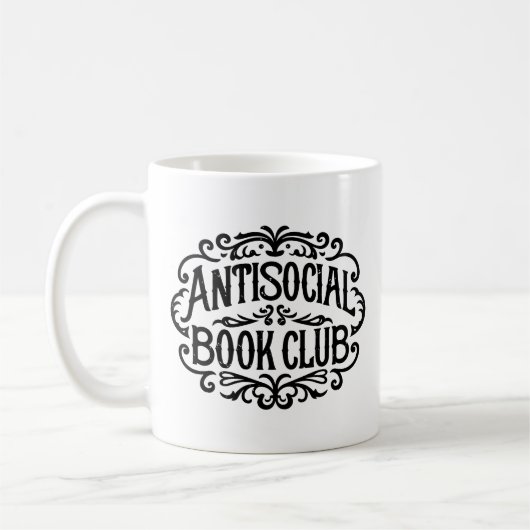 Antisocial book club introvertierte Leser Kaffeetasse (Links)
