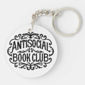 Antisocial book club introvertierte Leser Schlüsselanhänger (Rückseite)
