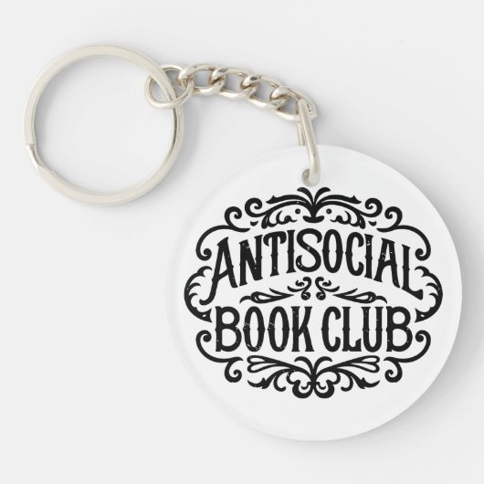 Antisocial book club introvertierte Leser Schlüsselanhänger (Vorderseite)