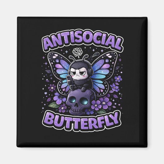 Antisocial Butterfly Magnet (Vorne)