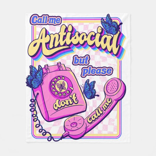 AntiSocial Fleecedecke (Vorderseite)
