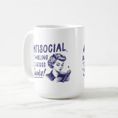 Antisozial, aber willens, die Tasse der Bücher zu  (Vorderseite Links)