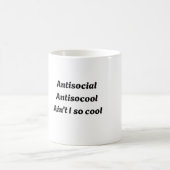 Antisozial Antisocool Lustiger Introvert Zitat Uni Kaffeetasse (Mittel)
