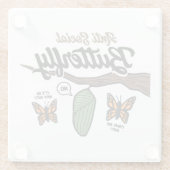 Antisozial Butterfly Glasuntersetzer (Rückseite)