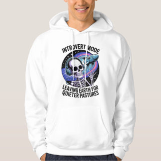 Antisozial-Einführung Funny Skeleton Space Alien Hoodie