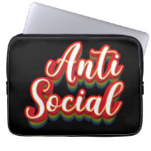 antisozial laptopschutzhülle (Vorderseite)