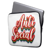 antisozial laptopschutzhülle (Vorderseite Links)