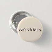 Antisozial sprechen Sie nicht mit mir Knopf Button (Vorne & Hinten)