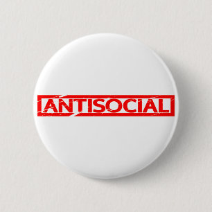 Antisoziale Briefmarke Button
