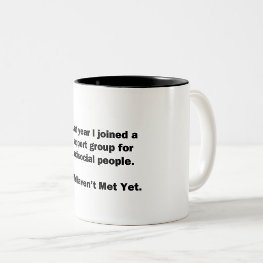 Antisoziale Gruppe Zweifarbige Tasse (VorderseiteRechts)