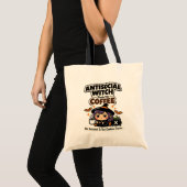 Antisoziale Hexen-Kaffee-Halloween-Tasche Tragetasche (Vorderseite (Produkt))