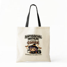 Antisoziale Hexen-Kaffee-Halloween-Tasche