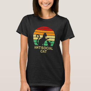 Antisoziale Katze Katze Humor Kätzchen Introve T-Shirt
