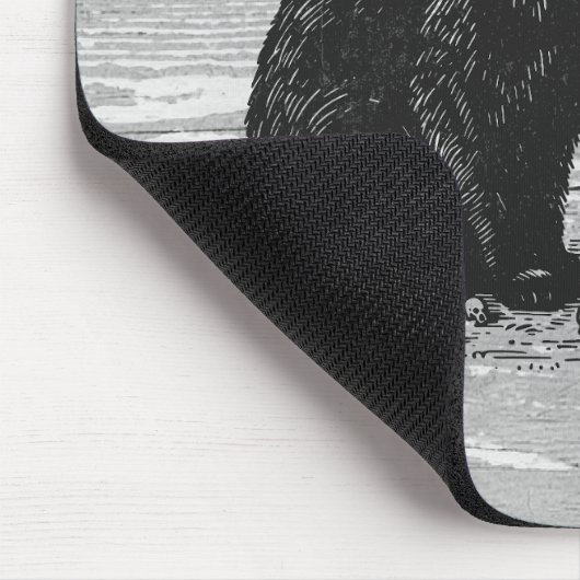 Antisoziale Katze und Schädel Mousepad (Ecke)