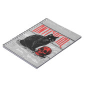 Antisoziale Katze und Schädel Notizblock (Linke Seite)