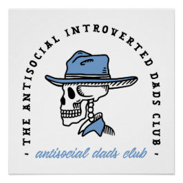 Antisoziale Vads Club Cowboy Papa Western ästhetis Poster