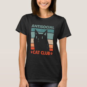 Antisozialer Katzenclub Introvertierte Katze Einze T-Shirt