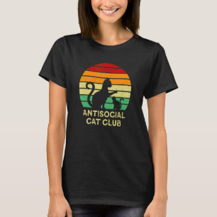 Antisozialer Katzenclub Introvertierte Katze Einze T-Shirt
