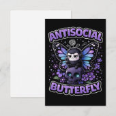Antisozialer Schmetterling Dankeskarte (Vorne/Hinten)