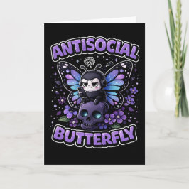 Antisozialer Schmetterling Feiertagskarte