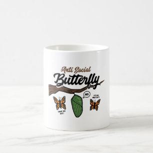 Antisozialer Schmetterling Kaffeetasse