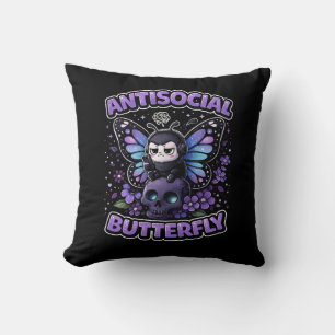 Antisozialer Schmetterling Kissen