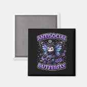 Antisozialer Schmetterling Magnet (Vorderseite/Rückseite)