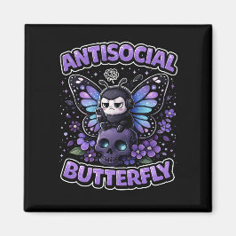 Antisozialer Schmetterling Magnet