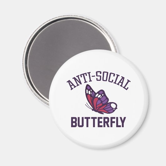 antisozialer Schmetterling Magnet (Vorderseite/Rückseite)