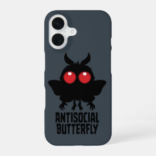 Antisozialer Schmetterling Mothman Kryptid iPhone 16 Hülle