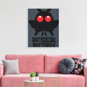 Antisozialer Schmetterling Mothman Kryptid Leinwanddruck (Insitu (Wohnzimmer))