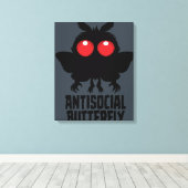 Antisozialer Schmetterling Mothman Kryptid Leinwanddruck (Insitu (Holzboden))