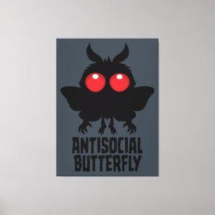 Antisozialer Schmetterling Mothman Kryptid Leinwanddruck