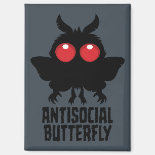 Antisozialer Schmetterling Mothman Kryptid Magnet