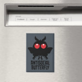 Antisozialer Schmetterling Mothman Kryptid Magnet (In Situ (Geschirrspüler))