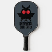 Antisozialer Schmetterling Mothman Kryptid Pickleball Schläger (Rückseite)