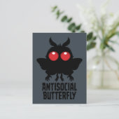Antisozialer Schmetterling Mothman Kryptid Postkarte (Stehend Vorderseite)