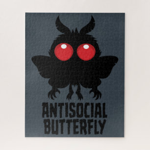 Antisozialer Schmetterling Mothman Kryptid Puzzle