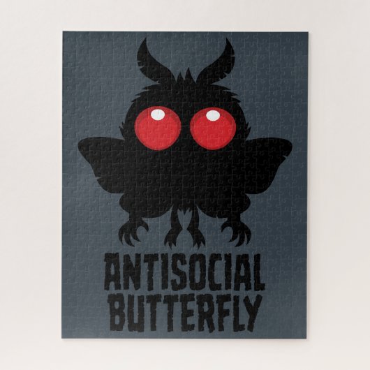 Antisozialer Schmetterling Mothman Kryptid Puzzle (Vertikal)