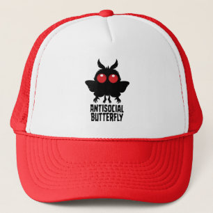 Antisozialer Schmetterling Mothman Kryptid Truckerkappe
