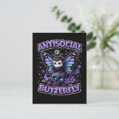 Antisozialer Schmetterling Postkarte (Stehend Vorderseite)