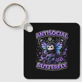 Antisozialer Schmetterling Schlüsselanhänger